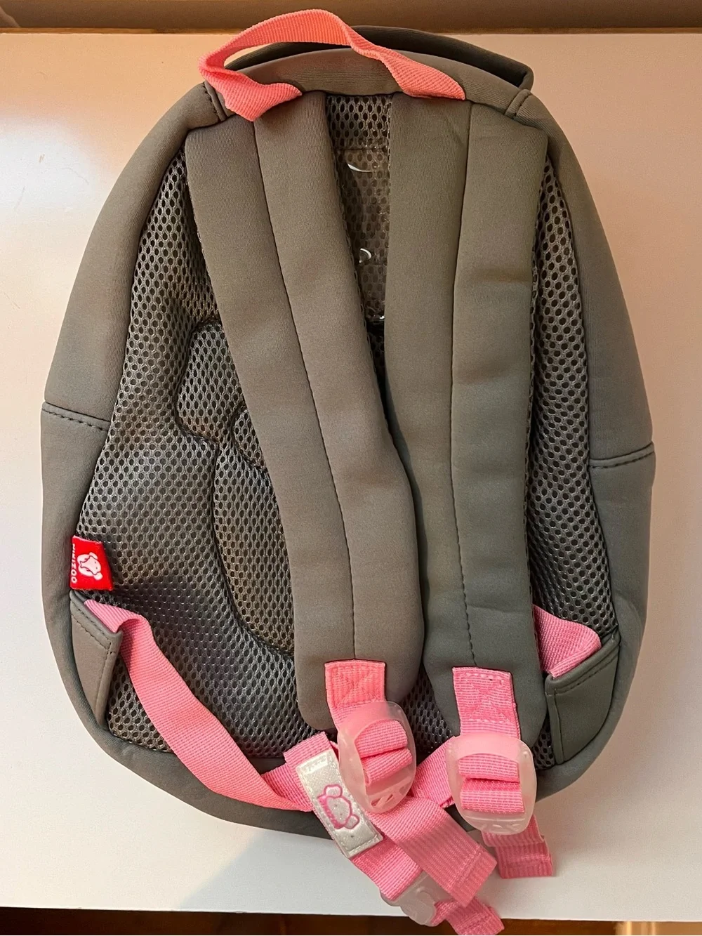 Nikizoo Toddler Elephant Backpack – Grey & Pink 3D Character Preschool Bag